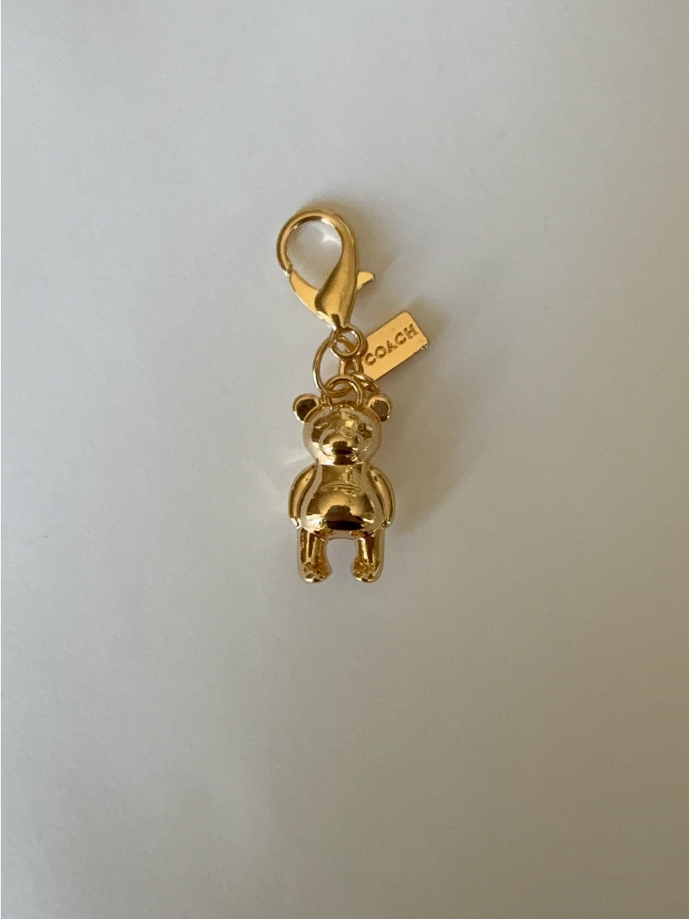 Coach Gold Bear Keychain Charm Accessory
